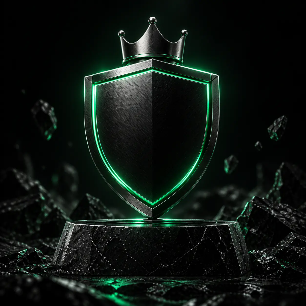 عنصر ثلاثي الأبعاد يمثل درعًا يرمز إلى الاشتراك المميز